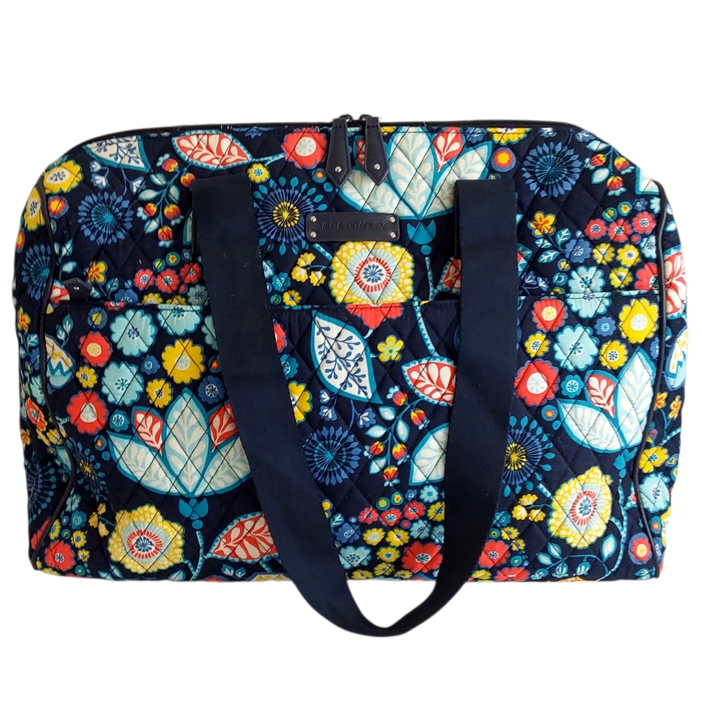 Vera Bradley Quilted Floral Weekender Travel Bag